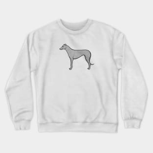 Greyhound Dog Ink Art - detailed cute pet design - on white Crewneck Sweatshirt